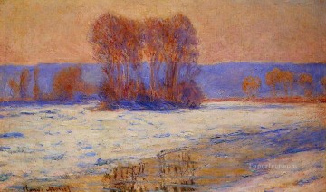 El Sena en Bennecourt en invierno Claude Monet Pinturas al óleo